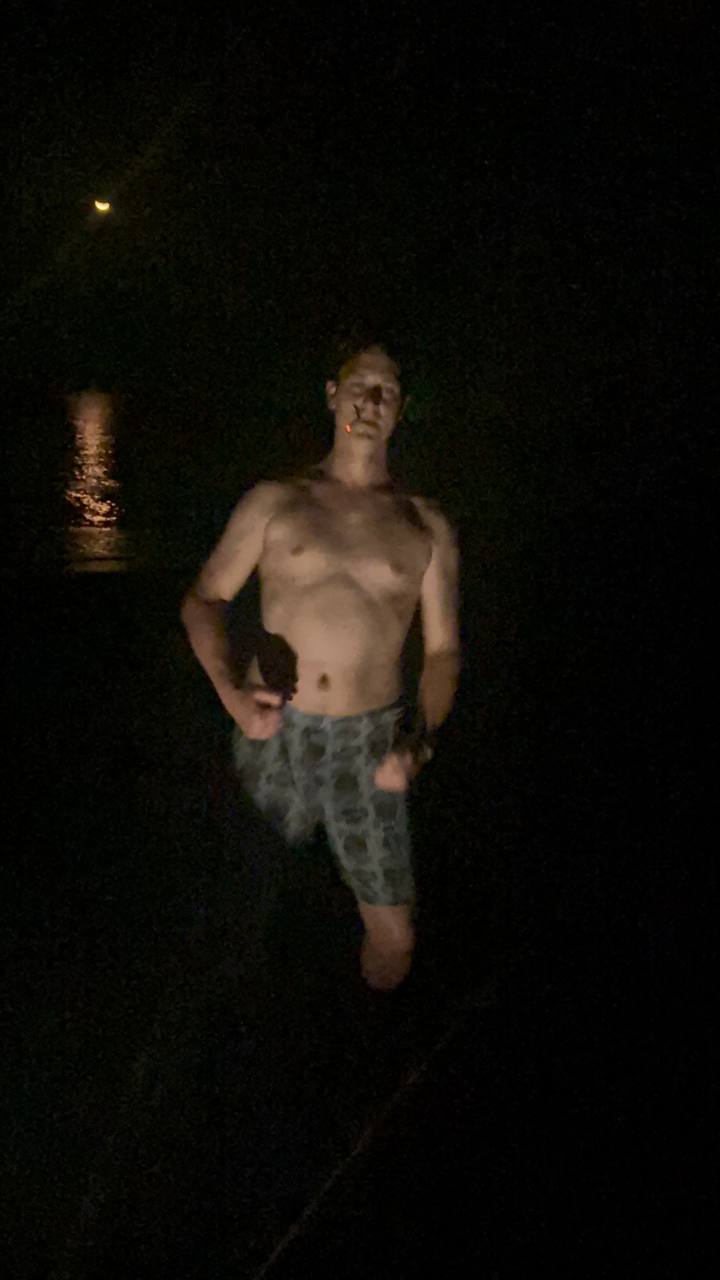 Walking through water